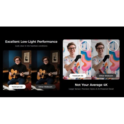 Веб-камера YoloLiv YoloCam S3 Black купить в Украине: Киев, Днепр, Харьков, Одесса  | Низкая цена, отзывы, характеристики от TELEMART фото