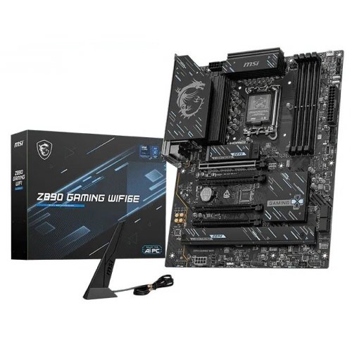 Материнская плата MSI Z890 GAMING WIFI6E (s1851, Intel Z890) купить в Украине: Киев, Днепр, Харьков, Одесса  | Проверка совместимости, низкая цена, отзывы, характеристики от TELEMART фото
