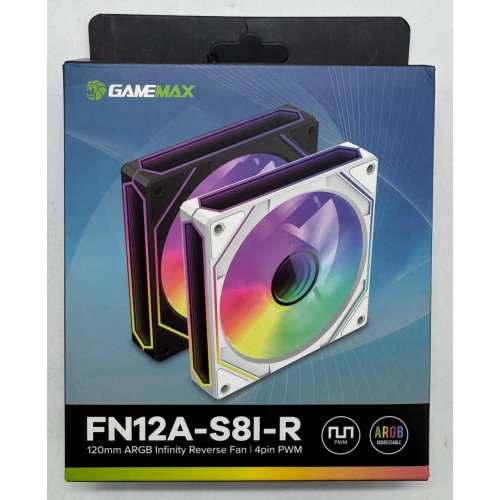 Кулер для корпуса GAMEMAX FN12A S8I Reverse (FN12A-S8I-RW) White (Восстановлено продавцом, 855843) купить в Украине: Киев, Днепр, Харьков, Одесса  | Проверка совместимости, низкая цена, отзывы, характеристики от TELEMART фото