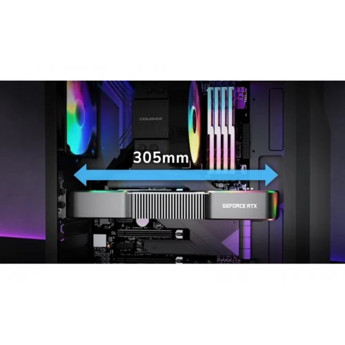 Корпус Cougar MX160 RGB без БП Black купить в Украине: Киев, Днепр, Харьков, Одесса  | Проверка совместимости, низкая цена, отзывы, характеристики от TELEMART фото