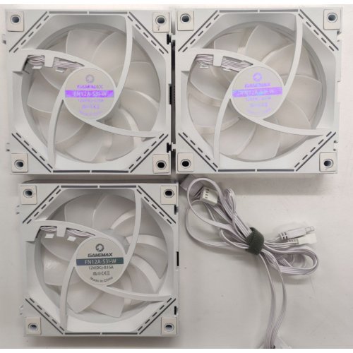 Кулер для корпуса GAMEMAX FN12A S3I 3 in 1 (FN12A-S3I-W) White (Восстановлено продавцом, 855901) купить в Украине: Киев, Днепр, Харьков, Одесса  | Проверка совместимости, низкая цена, отзывы, характеристики от TELEMART фото