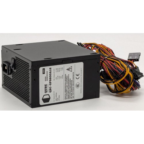 Блок питания QUBE 80+ 600W (QBC-GPS600A12) (Восстановлено продавцом, 855912) купить в Украине: Киев, Днепр, Харьков, Одесса  | Проверка совместимости, низкая цена, отзывы, характеристики от TELEMART фото