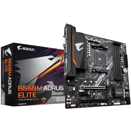 Материнская плата Gigabyte B550M AORUS ELITE (sAM4, AMD B550) (Восстановлено продавцом, 855913) купить в Украине: Киев, Днепр, Харьков, Одесса  | Проверка совместимости, низкая цена, отзывы, характеристики от TELEMART фото