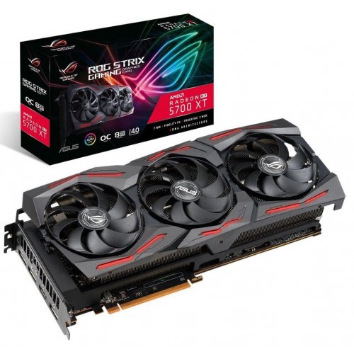 Видеокарта Asus ROG Radeon RX 5700 XT STRIX OC 8192MB (ROG-STRIX-RX5700XT-O8G-GAMING) (Восстановлено продавцом, 855918) купить в Украине: Киев, Днепр, Харьков, Одесса  | Проверка совместимости, низкая цена, отзывы, характеристики от TELEMART фото