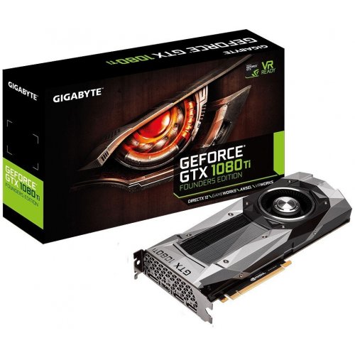 Відеокарта Gigabyte GeForce GTX 1080 TI Founders Edition 11264MB (GV-N108TD5X-B) (Відновлено продавцем, 855945) купити в Україні: Київ, Львів, Хмельницький, Тернопіль, Івано-Франківськ | Перевірка сумісності, низька ціна, відгуки, характеристики від TELEMART фото