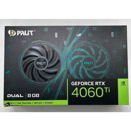 Видеокарта Palit GeForce RTX 4060 Ti Dual 8192MB (NE6406T019P1-1060D) (Восстановлено продавцом, 855948) купить в Украине: Киев, Днепр, Харьков, Одесса  | Проверка совместимости, низкая цена, отзывы, характеристики от TELEMART фото