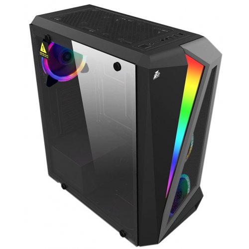 Корпус 1stPlayer R5-3R1 Color LED Tempered Glass без БЖ Black (Відновлено продавцем, 855957) купити в Україні: Київ, Львів, Хмельницький, Тернопіль, Івано-Франківськ | Перевірка сумісності, низька ціна, відгуки, характеристики від TELEMART фото