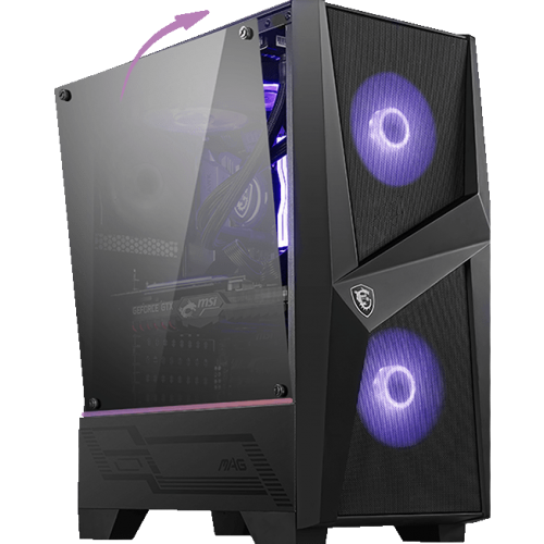 Корпус MSI MAG Forge 100M без БП Black (Восстановлено продавцом, 855963) купить в Украине: Киев, Днепр, Харьков, Одесса  | Проверка совместимости, низкая цена, отзывы, характеристики от TELEMART фото