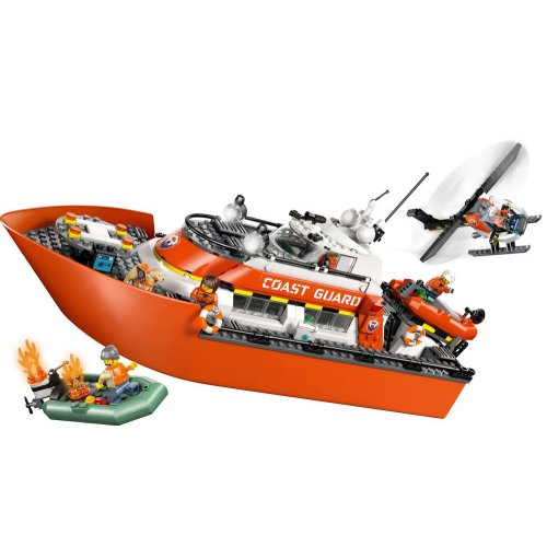 Конструктор LEGO City Рятувальний катер і гелікоптер берегової охорони 742 деталі (60504) купити в Україні: Київ, Львів, Хмельницький, Тернопіль, Івано-Франківськ | Низька ціна, відгуки, характеристики від TELEMART фото