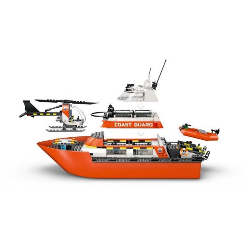 Конструктор LEGO City Рятувальний катер і гелікоптер берегової охорони 742 деталі (60504) купити в Україні: Київ, Львів, Хмельницький, Тернопіль, Івано-Франківськ | Низька ціна, відгуки, характеристики від TELEMART фото