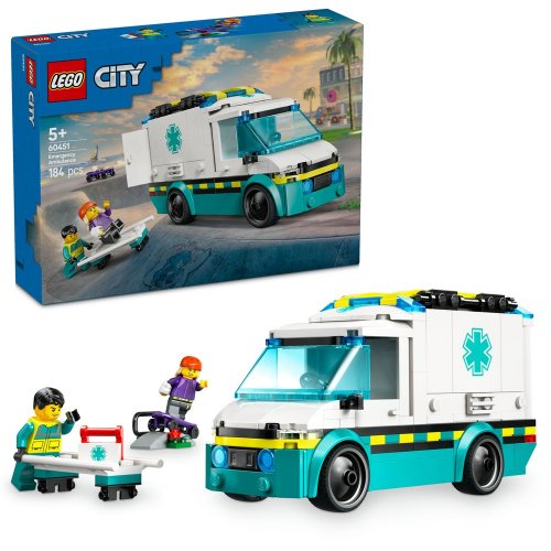 Конструктор LEGO City Швидка допомога 184 деталі (60451) купити в Україні: Київ, Львів, Хмельницький, Тернопіль, Івано-Франківськ | Низька ціна, відгуки, характеристики від TELEMART фото