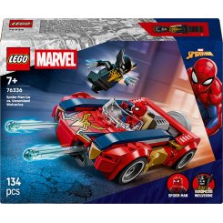 Конструктор LEGO Super Heroes Marvel Автомобіль Людини-павука vs. Отруєний Росомаха 134 деталі (76336)