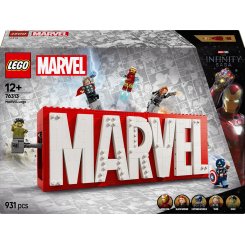 Конструктор LEGO Super Heroes Логотип и минифигурки MARVEL 931 деталь (76313)