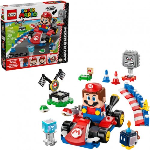 Конструктор LEGO Super Mario Mario Kart - Interactive LEGO Mario и Standard Kart 278 деталей (72043) купить в Украине: Киев, Днепр, Харьков, Одесса  | Низкая цена, отзывы, характеристики от TELEMART фото