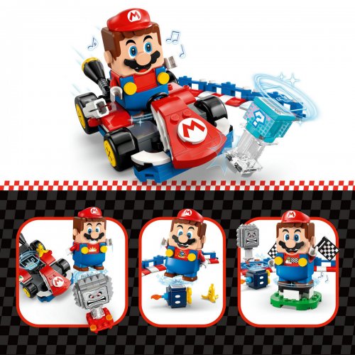 Конструктор LEGO Super Mario Mario Kart - Interactive LEGO Mario и Standard Kart 278 деталей (72043) купить в Украине: Киев, Днепр, Харьков, Одесса  | Низкая цена, отзывы, характеристики от TELEMART фото