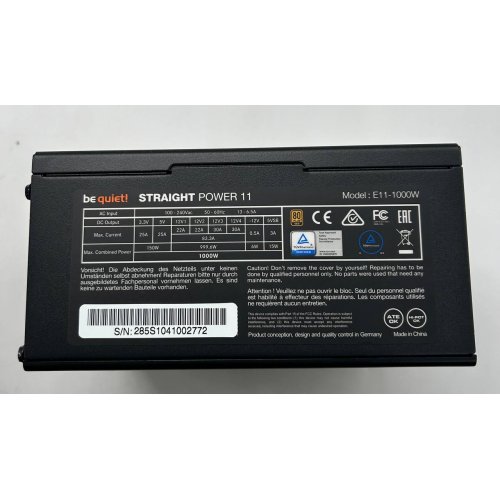 Блок питания Be Quiet! Straight Power 11 1000W (BN285) (Восстановлено продавцом, 856148) купить в Украине: Киев, Днепр, Харьков, Одесса  | Проверка совместимости, низкая цена, отзывы, характеристики от TELEMART фото