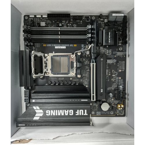 Уценка материнская плата Asus TUF GAMING B850M-E WIFI (sAM5, AMD B850) (Следы использования, 856151) купить в Украине: Киев, Днепр, Харьков, Одесса  | Проверка совместимости, низкая цена, отзывы, характеристики от TELEMART фото