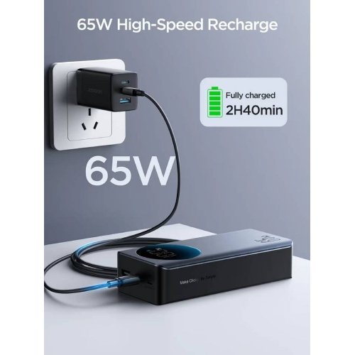 Powerbank JOYROOM 30000mAh 65W (JR-PBF05) Black купить в Украине: Киев, Днепр, Харьков, Одесса  | Низкая цена, отзывы, характеристики от TELEMART фото