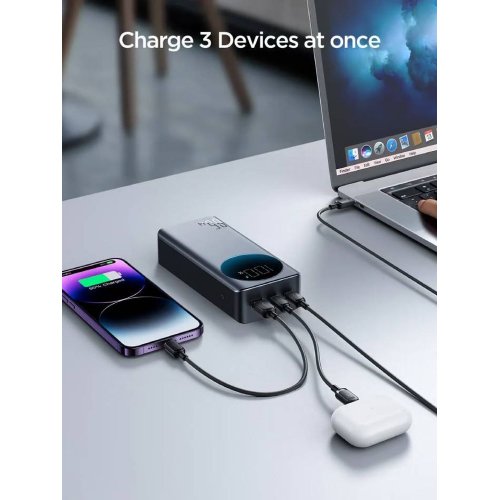 Powerbank JOYROOM 30000mAh 65W (JR-PBF05) Black купить в Украине: Киев, Днепр, Харьков, Одесса  | Низкая цена, отзывы, характеристики от TELEMART фото