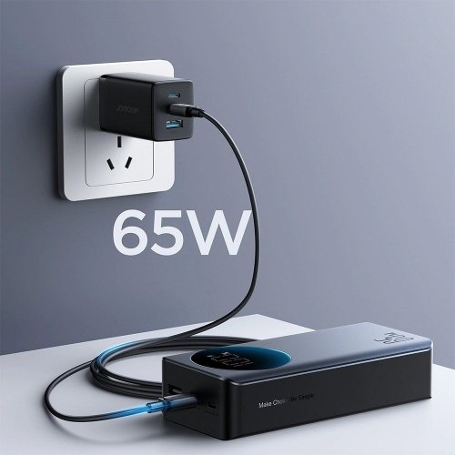 Powerbank JOYROOM 30000mAh 65W (JR-PBF05) Black купить в Украине: Киев, Днепр, Харьков, Одесса  | Низкая цена, отзывы, характеристики от TELEMART фото