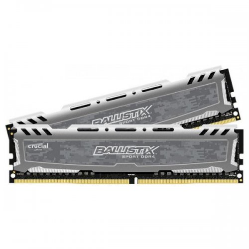 Озп Crucial DDR4 16GB (2x8GB) 2400Mhz Ballistix Sport LT Gray (BLS2K8G4D240FSBK) (Відновлено продавцем, 856202) купити в Україні: Київ, Львів, Хмельницький, Тернопіль, Івано-Франківськ | Перевірка сумісності, низька ціна, відгуки, характеристики від TELEMART фото