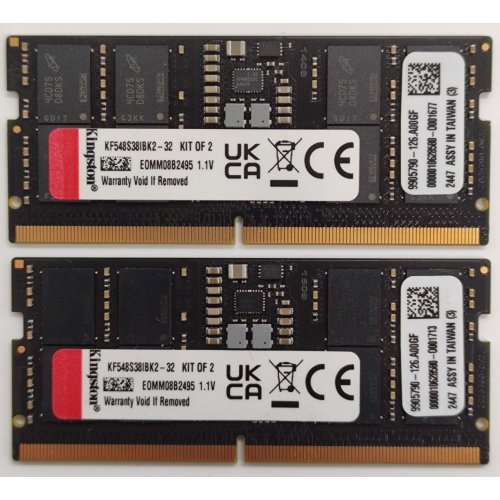 Озп Kingston SODIMM DDR5 32GB 4800Mhz FURY Impact Black (KF548S38IB-32) (Відновлено продавцем, 856204) купити в Україні: Київ, Львів, Хмельницький, Тернопіль, Івано-Франківськ | Перевірка сумісності, низька ціна, відгуки, характеристики від TELEMART фото