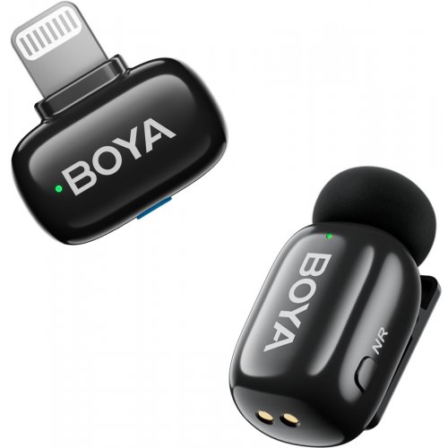Бездротовий петличний мікрофон BOYA mini-16 Lightning Black купити в Україні: Київ, Львів, Хмельницький, Тернопіль, Івано-Франківськ | Низька ціна, відгуки, характеристики від TELEMART фото