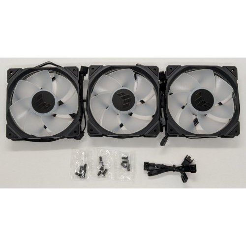 Набір кулерів для корпусу Asus TUF Gaming TR120 ARGB Reverse Triple Pack (90DA00D0-B09020) Black (Відновлено продавцем, 856243) купити в Україні: Київ, Львів, Хмельницький, Тернопіль, Івано-Франківськ | Перевірка сумісності, низька ціна, відгуки, характеристики від TELEMART фото