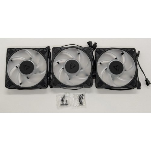 Набір кулерів для корпусу Arctic P12 Pro A-RGB (3-Fan Pack) (ACFAN00310A) Black (Відновлено продавцем, 856248) купити в Україні: Київ, Львів, Хмельницький, Тернопіль, Івано-Франківськ | Перевірка сумісності, низька ціна, відгуки, характеристики від TELEMART фото