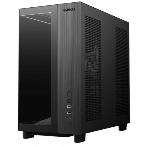 Корпус Gamdias ATLAS M4 Tempered Glass без БП (4711514503791) Black купить в Украине: Киев, Днепр, Харьков, Одесса  | Проверка совместимости, низкая цена, отзывы, характеристики от TELEMART фото