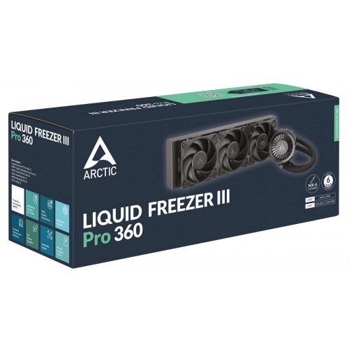 Уцінка готова сво Arctic Liquid Freezer III Pro 360 (ACFRE00180A) Black (Сліди використання, 856388) купити в Україні: Київ, Львів, Хмельницький, Тернопіль, Івано-Франківськ | Перевірка сумісності, низька ціна, відгуки, характеристики від TELEMART фото