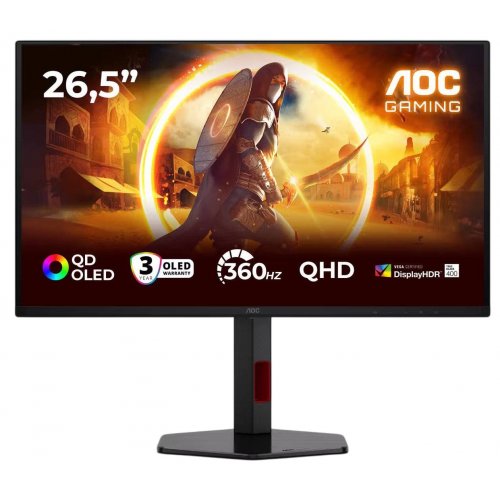 Монітор AOC 26.5" Q27G4SDR Black купити в Україні: Київ, Львів, Хмельницький, Тернопіль, Івано-Франківськ | Низька ціна, відгуки, характеристики від TELEMART фото