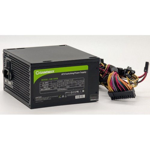 Блок живлення GAMEMAX 500W (GM-500B) (Відновлено продавцем, 856403) купити в Україні: Київ, Львів, Хмельницький, Тернопіль, Івано-Франківськ | Перевірка сумісності, низька ціна, відгуки, характеристики від TELEMART фото