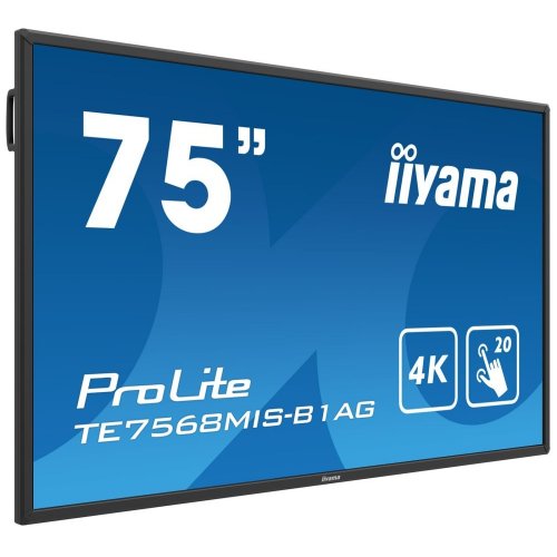 Купити Монітор Iiyama 75" TE7568MIS-B1AG Black - ціна в Києві, Львові, Вінниці, Хмельницькому, Франківську, Україні | інтернет-магазин TELEMART.UA фото