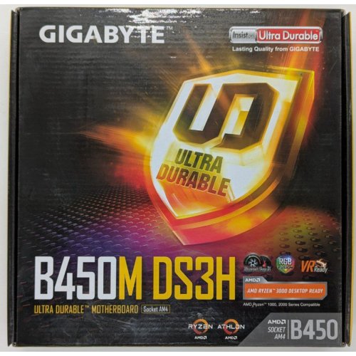 Материнская плата Gigabyte B450M DS3H (sAM4, AMD B450) (Восстановлено продавцом, 856410) купить в Украине: Киев, Днепр, Харьков, Одесса  | Проверка совместимости, низкая цена, отзывы, характеристики от TELEMART фото