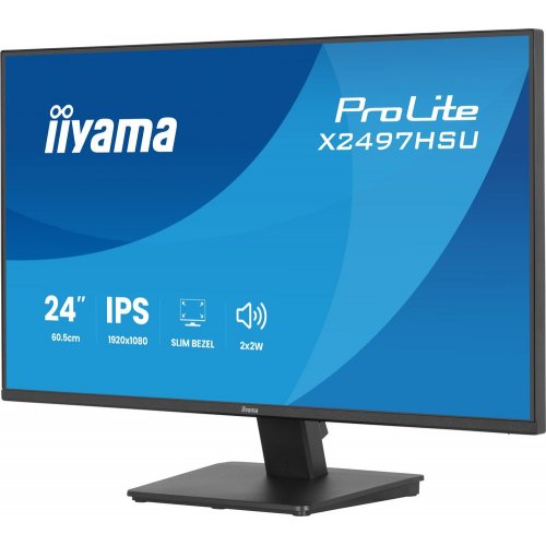 Монитор Iiyama 23.8" ProLite X2497HSU-B1 Black купить в Украине: Киев, Днепр, Харьков, Одесса  | Низкая цена, отзывы, характеристики от TELEMART фото