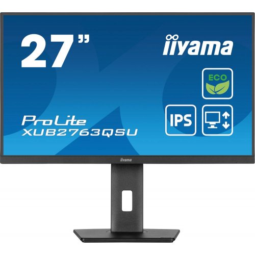 Монитор Iiyama 27" ProLite XUB2763QSU-B1 Black купить в Украине: Киев, Днепр, Харьков, Одесса  | Низкая цена, отзывы, характеристики от TELEMART фото