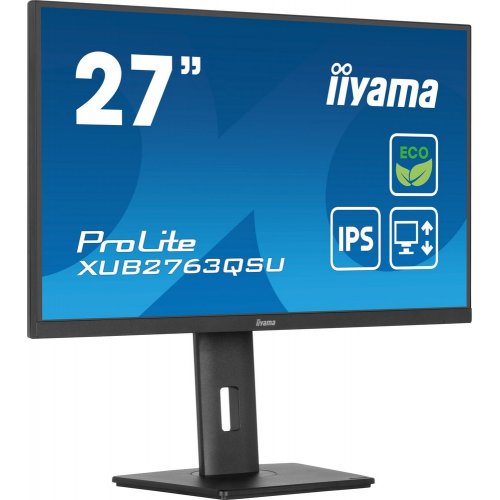 Монитор Iiyama 27" ProLite XUB2763QSU-B1 Black купить в Украине: Киев, Днепр, Харьков, Одесса  | Низкая цена, отзывы, характеристики от TELEMART фото