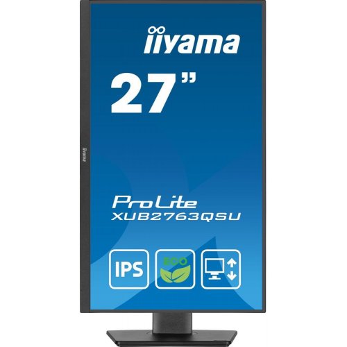Монитор Iiyama 27" ProLite XUB2763QSU-B1 Black купить в Украине: Киев, Днепр, Харьков, Одесса  | Низкая цена, отзывы, характеристики от TELEMART фото