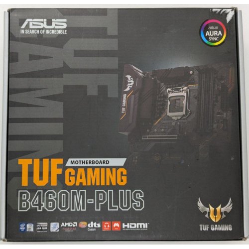 Материнская плата Asus TUF GAMING B460M-PLUS (s1200, Intel B460) (Восстановлено продавцом, 856441) купить в Украине: Киев, Днепр, Харьков, Одесса  | Проверка совместимости, низкая цена, отзывы, характеристики от TELEMART фото