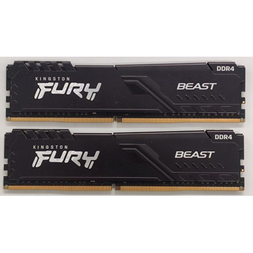 Озп Kingston DDR4 16GB (2x8GB) 3200Mhz FURY Beast Black (KF432C16BBK2/16) (Відновлено продавцем, 856445) купити в Україні: Київ, Львів, Хмельницький, Тернопіль, Івано-Франківськ | Перевірка сумісності, низька ціна, відгуки, характеристики від TELEMART фото