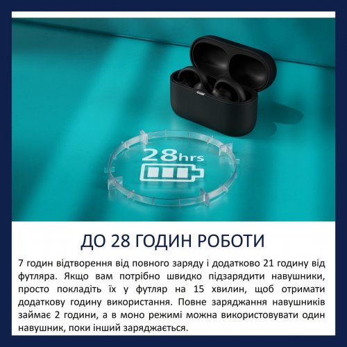 Навушники Philips TAQ2000 Wireless (TAQ2000BK/00) Black купити в Україні: Київ, Львів, Хмельницький, Тернопіль, Івано-Франківськ | Низька ціна, відгуки, характеристики від TELEMART фото