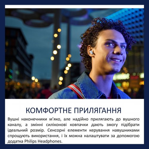 Навушники Philips TAT2000 Wireless (TAT2000BL/00) Blue купити в Україні: Київ, Львів, Хмельницький, Тернопіль, Івано-Франківськ | Низька ціна, відгуки, характеристики від TELEMART фото