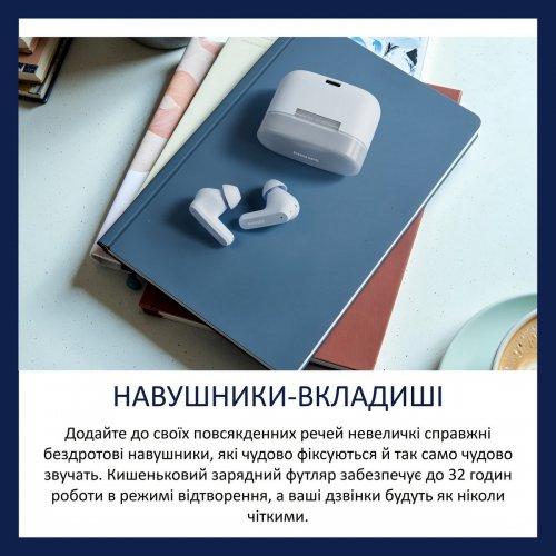 Навушники Philips TAT2000 Wireless (TAT2000BL/00) Blue купити в Україні: Київ, Львів, Хмельницький, Тернопіль, Івано-Франківськ | Низька ціна, відгуки, характеристики від TELEMART фото
