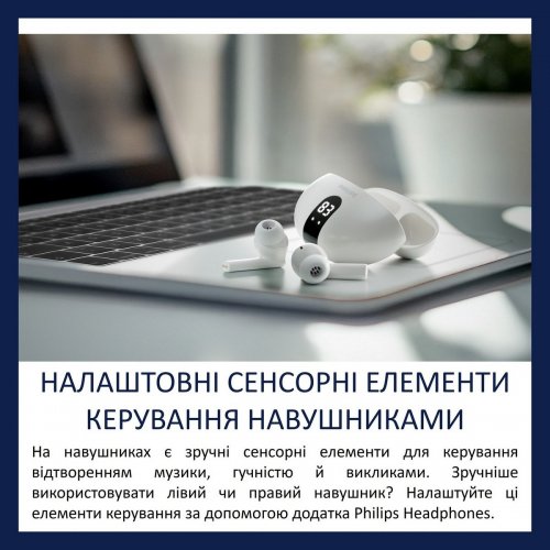 Навушники Philips TAT2520 Wireless (TAT2520WT/00) White купити в Україні: Київ, Львів, Хмельницький, Тернопіль, Івано-Франківськ | Низька ціна, відгуки, характеристики від TELEMART фото