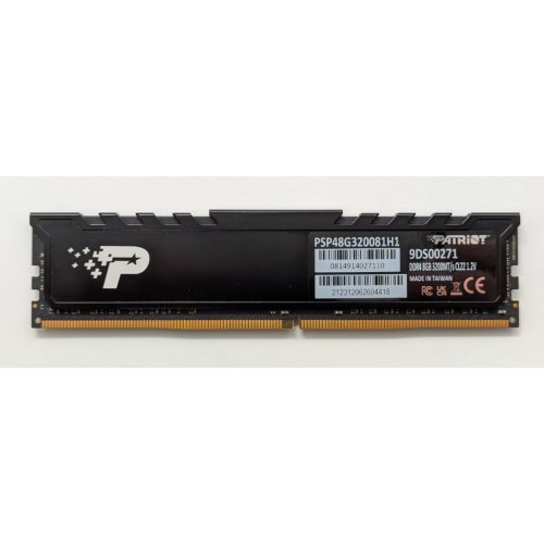 Озп Patriot DDR4 8GB 3200Mhz Signature Line Premium (PSP48G320081H1) (Відновлено продавцем, 856505) купити в Україні: Київ, Львів, Хмельницький, Тернопіль, Івано-Франківськ | Перевірка сумісності, низька ціна, відгуки, характеристики від TELEMART фото