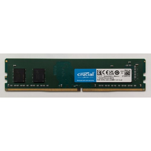Озп Crucial DDR4 8GB 3200Mhz (CT8G4DFRA32A) (Відновлено продавцем, 856517) купити в Україні: Київ, Львів, Хмельницький, Тернопіль, Івано-Франківськ | Перевірка сумісності, низька ціна, відгуки, характеристики від TELEMART фото