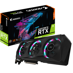 Видеокарта Gigabyte AORUS GeForce RTX 3050 ELITE (GV-N3050AORUS E-8GD) (Восстановлено продавцом, 856550)
