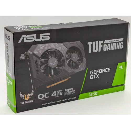 Видеокарта Asus TUF GeForce GTX 1650 Gaming OC 4096MB (TUF-GTX1650-O4GD6-P-GAMING) (Восстановлено продавцом, 856573) купить в Украине: Киев, Днепр, Харьков, Одесса  | Проверка совместимости, низкая цена, отзывы, характеристики от TELEMART фото