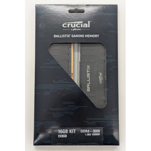 Озп Crucial DDR4 16GB (2x8GB) 3000Mhz Ballistix Black (BL2K8G30C15U4B) (Відновлено продавцем, 856676) купити в Україні: Київ, Львів, Хмельницький, Тернопіль, Івано-Франківськ | Перевірка сумісності, низька ціна, відгуки, характеристики від TELEMART фото